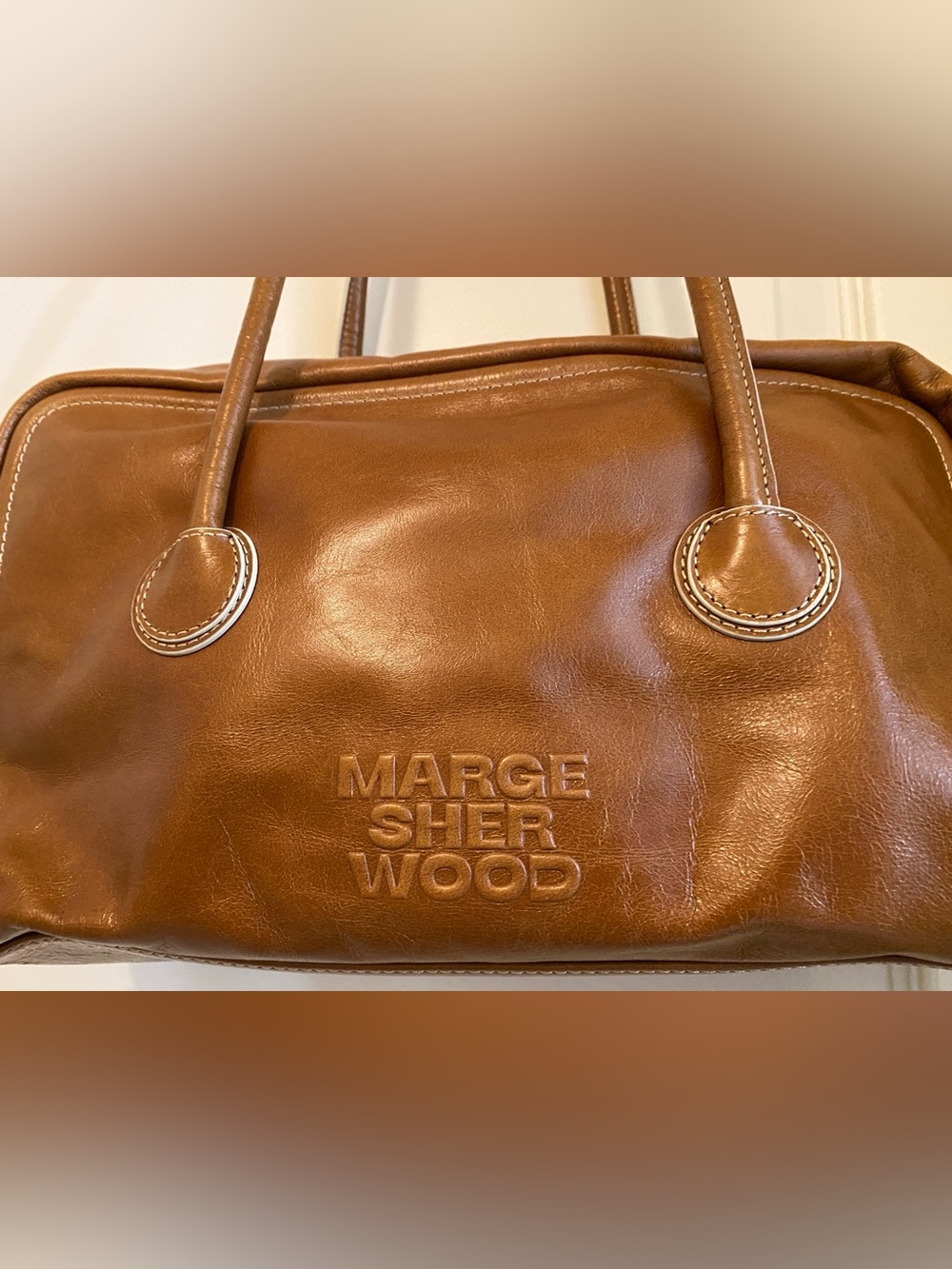 Like New Marge Sherwood brown Soft Boston bag - Picture 3 of 12